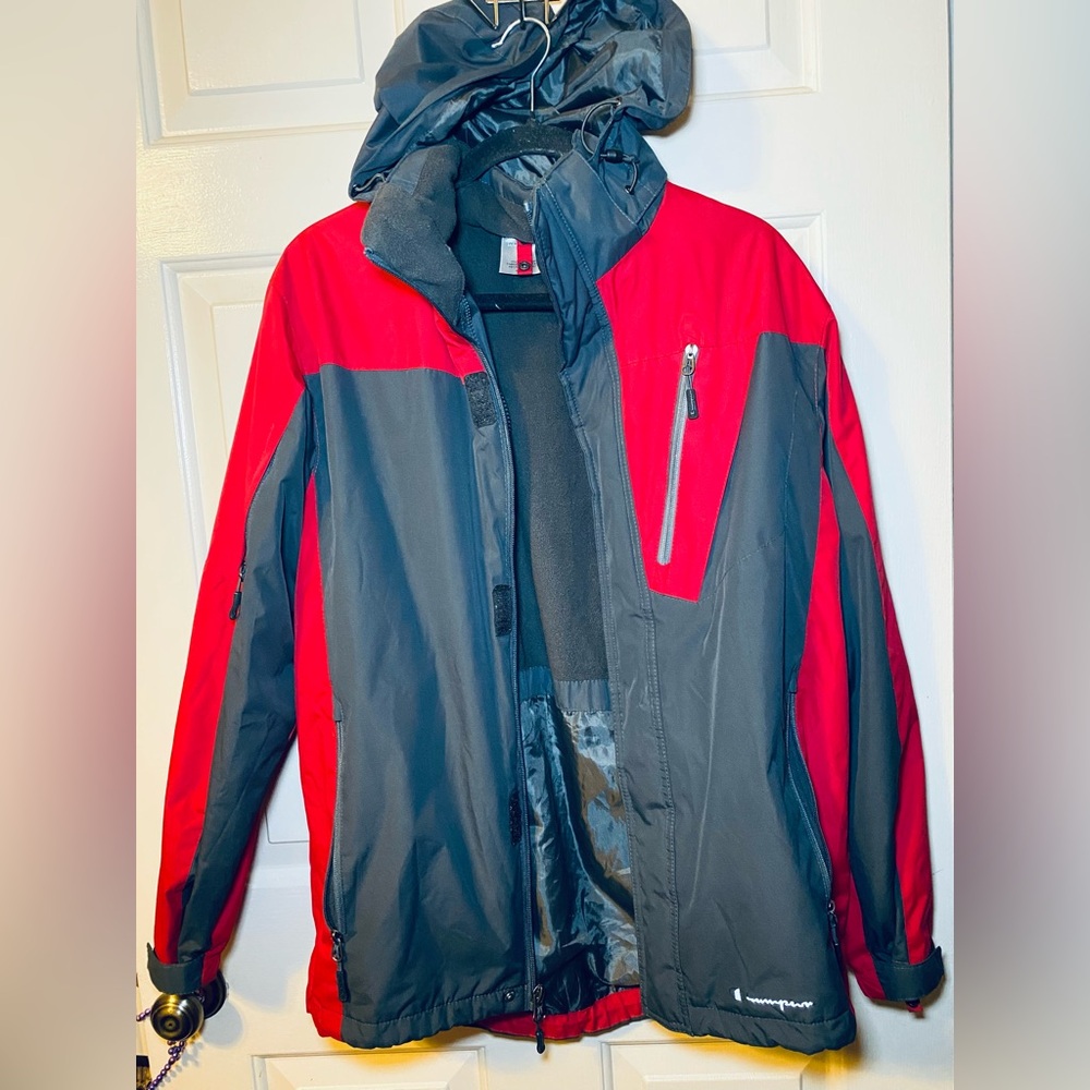 Men’s Champion Red & Black Jacket Windbreaker, S